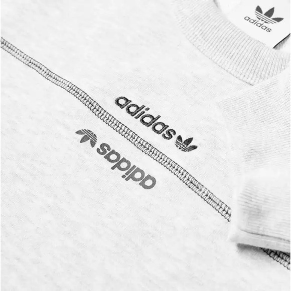 2/60$ Men’s ADIDAS R.Y.V light gray CREW SWEATER size Large - Picture 10 of 10